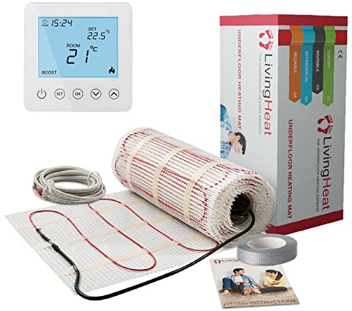 Electric Underfloor Heating Mat Kit 0.5/m² - 200w /m² with T5 Touchscreen Thermostat