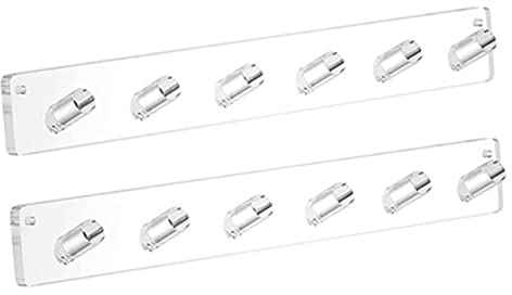 VILLFUL 2St Schmuckständer rundhaken wanddeko Wandmontage eine Halskette Kleiderbügel Wandschmuckhalter Schmuck Aufhänger Acryl Veranstalter Lagerregal Halskettenhalter Aufbewahrungskiste