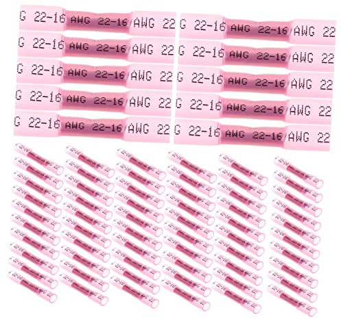 SEWOART 200pcs Heat Shrink Wire Connectors Insulated Wire Butt Splice Connectors Pack