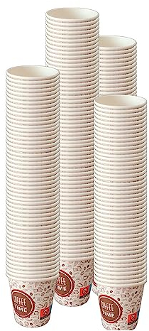 AC ALL CATERING 1000 Vasos Desechables de Café Para Llevar - Vasos Cartón para Servir el Café, el Té, Bebidas Calientes y Frías (4 oz - 120 ml, Decorado)…