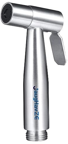 Hand Held Bidet Spray, 304 Stainless Steel Toilet Sprayer for Cloth Nappy Cleaning and Personal Hygiene,Shattaf Faucet (Silver)