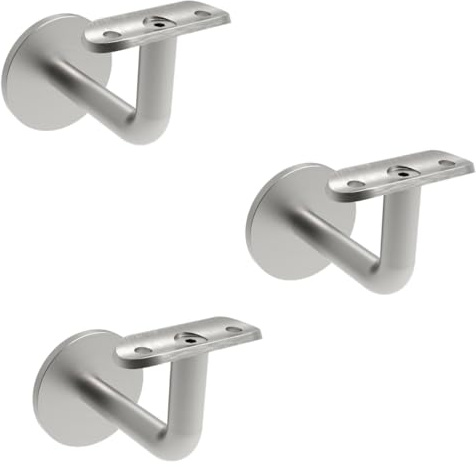 Sellon24® 3 x Edelstahl Handlaufhalter Handlaufträger für Ø42,4 Rohr Geländerhalter Treppengeländer Handlauf Wandmontage (3 x Handlaufträger Rohr 42,4 - S111.042)