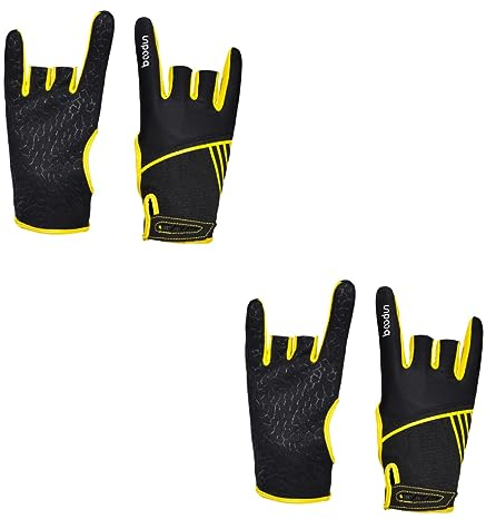 Kisangel 2paare Silikon Antirutsch Bowlinghandschuhe Professionelle Atmungsaktive Sporthandschuhe XL Gelb Für Outdoor-Training Und Fitness Im Gym