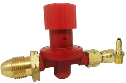 Tezla High Pressure Propane Regulator 4 bar Adjustable POL x 1/4 outlet 8 Kg/hr 6.3mm Nozzle Included, IGT4BAR6.3