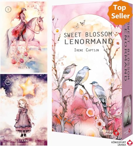 Sweet Blossom Lenormand (Lenormandkarten auf Deutsch): 36 Karten plus 2 zusätzliche Karten