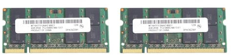 Gisoanudt 2X para MT DDR2 4GB 800MHz RAM PC2 6400S 16 chips 2RX8 1,8V 200 SODIMM para memoria de ordenador portátil