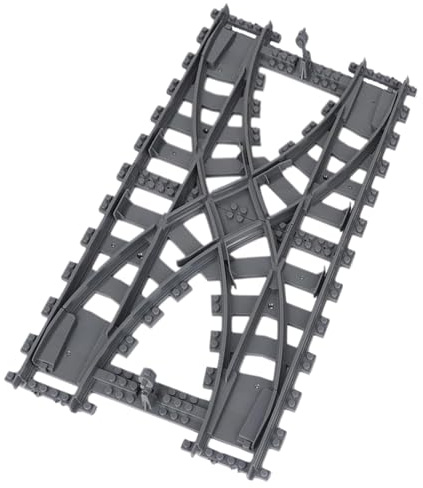 City Schienen Eisenbahn Schienen Set 2 Stück Spielzeug Eisenbahn Schienen City Zug Schienen Zubehör Schienen Zubehör Klemmbausteine für Mädchen Und Jungen Geschenk