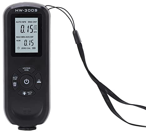 Lackdickenmessgerät, Auto-Beschichtungsdickenmessgerät, Mil-Beschichtungstiefenmessgerät, Tester, Digitalanzeige, 3 Einheiten, Autolack-Inspektionsdetektor für Maschine (Schwarz)