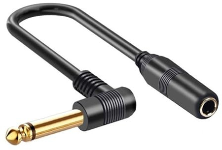 KEXIAO 1/4inch Stereo Splitters Cable,1/4Inch 6.35mm Stereo Male to 1/4Inch 6.35mm Female GoldPlated Cable