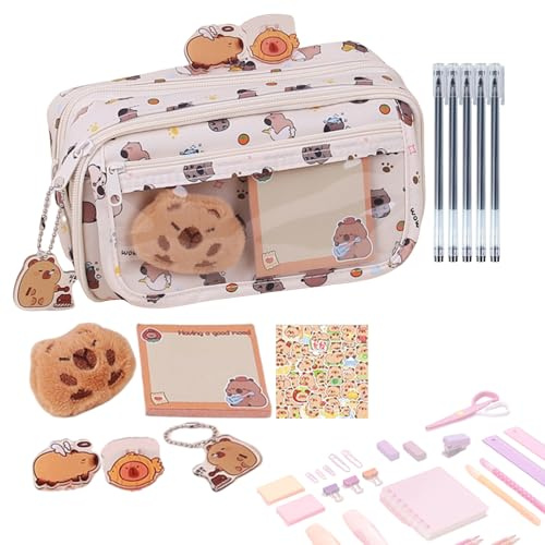 Generico Capybara Stationery - 8,66 x 2,76 x 5,12 pouces - de | a grand ensemble capybara trucs - pour stylos gel élémentaires - marqueur à capuchon