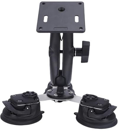 EMUKOEP Soporte con Ventosa para Tableta, Soporte para Tableta de Aleación de Aluminio, Soporte Ajustable para una Sujeción Segura, para Uso en Automóvil, Hogar u Oficina, Fácil de