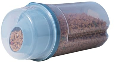 Contenitore per cibo per cani – 1500 ml bilancia per alimenti secchi per animali domestici, facile versamento, tanica da viaggio trasparente, dispenser ermetico con apertura a imbuto | a prova di