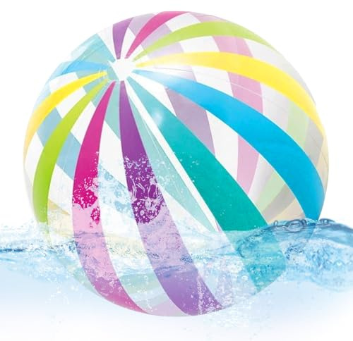 Pallone da spiaggia – regali per feste e giocattoli divertenti | Pallone da spiaggia | per adulti, interni, esterni, giardino, prato, sabbia, mare, allenamento estetico