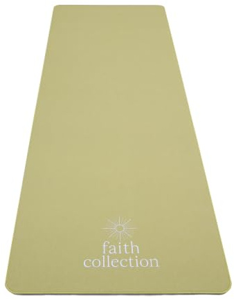 faith collection Yogamatte Naturkautschuk Jute rutschfest 183 x 68 cm Grün