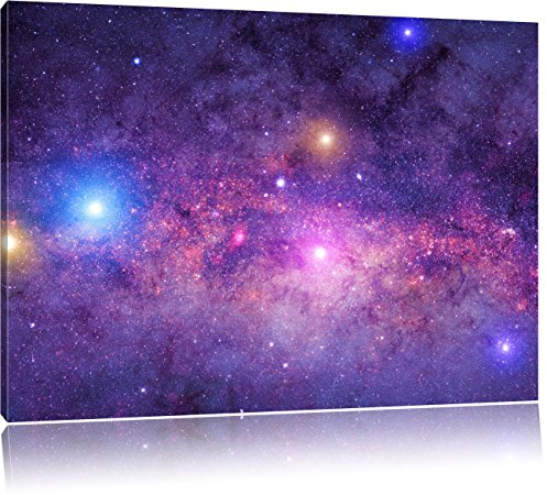 Pixxprint wunderbarer Blick in das Universum, Größe: 100x70cm, Leinwandbild, fertig gespannt, Wandbild, Dekoration, Kunstdruck, kein Poster