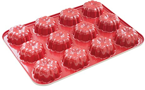 Nordic Ware Mini stampo per ciambella a 12 cavità, colori assortiti