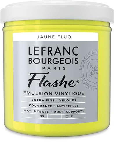 Lefranc & Bourgeois 230377 Acrilico e Vinile Colore Giallo Chiaro, Fluo, 7 x 7 x 7,3 cm