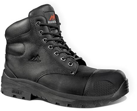 Rock Fall Men's ebonite Safety Boot, Black, 9 UK