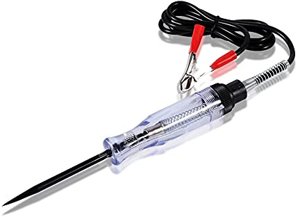 cacciavite cercafase 12 volt=KIMISS 6V-24V tester per circuito elettrico, 17,3 cm penna tester di circuito per auto(AS, acciaio al carbonio)