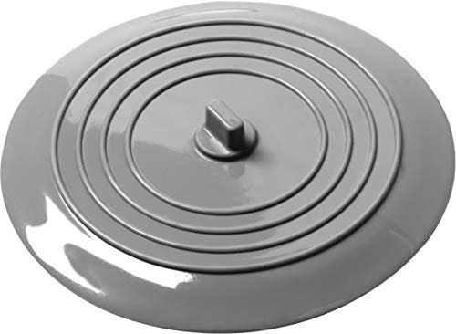 Werkzeyt Universal-Ablaufstopfen Ø 153 mm – grau – Gummistopfen | Aus flexiblem Silikon – Besonders flach – Zum Abdichten handelsüblicher Abflüsse – Silikon-Stopfen – Abfluss-Stopper