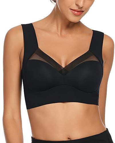 WOWENY Dam heltäckande skal T-shirt BH, komfort BHS utan bygel, Zero Feel Bralette för kvinnor
