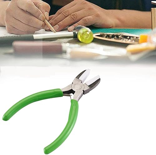 Telituny Pinza per Gioielli in Acciaio al Carbonio - Mini Pinza a Becco Piatto in Nylon per Fai Da Te - Utensili Manuali per Raddrizzare o Stringere Fili Metallici Piegati