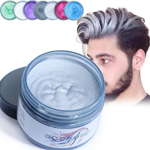 Temporäre Grau Haarfarbe Wachs auswaschbar Haarfärbemittel Wachs Haarwachs Für Cosplay Joker Haarspray Halloween Modellierung