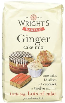 Wright's Ginger Cake Mix 10x500g - Versatile Madeira Cake Mix with Buttery & Vanilla Notes - Perfect for Cakes, Slices, Muffins & Cupcakes - Just Add Water & Oil - Vegetarian-Friendly