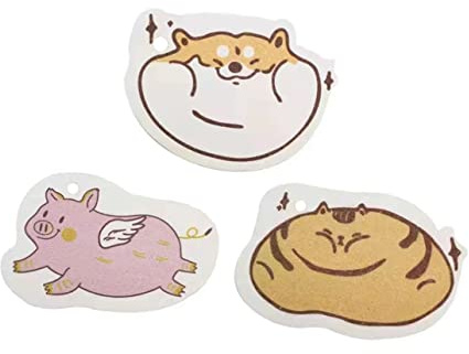 Gatuida 6pcs Cartoon Cleaning Wood Pulp Sponge Compression for Household Cleaning Dishwashing Drying Kitchen Bathroom Use