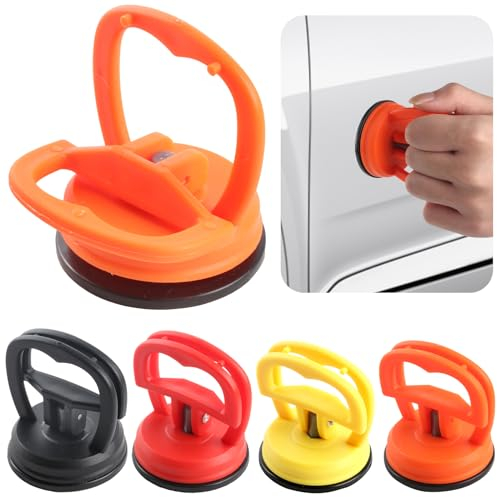 4er Set Auto Dent Saugnapf, Dent Abzieher Beulen Reparaturset, Saugheber Vakuumsauger, Heavy Duty Autobeulen Saugnäpfe zum Anheben und Entfernen von Glas Computer-Bildschir Öffnung Werkzeug