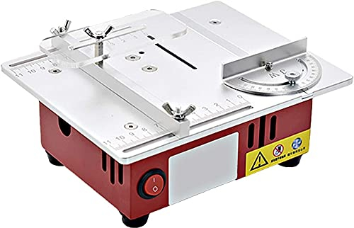 Sierra de Mesa pequeña, Mini Sierra de Mesa eléctrica, Velocidad de Nivel Ajustable, Madera Hecha a Mano, para Modelos de Madera, Azulejos de Metal, Manualidades, Mini máquina de Sierra de Mesa Port