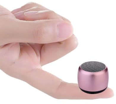 Eageroo 2 x Bluetooth Mini Lautsprecher tragbar Speaker,Stereo Klang mit tiefem Bass Technologie,Pink (2 x super mini Lautsprecher-Pink)