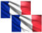 Super Mundo - 2 Bandera Francia grande para Exterior y Interior 60x90cm, 2 banderas nacionales Francia (60x90cm)