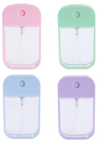 Packung mit 4 stilvollen 45-ml-Papiersprühflaschen, nachfüllbare Mini-Sprühflaschen mit feinem Nebel für Duft-Körperpflege-Flüssigkosmetik