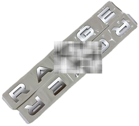 Mattes silbernes Schriftzug-Emblem für die Vorder- oder Rückseite, passend für alle Ran Rover Modelle