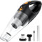 Powools Kabelloser Handstaubsauger mit 2 Filtern, Hochleistungs-Autostaubsauger mit Schnellladetechnologie, Tragbarer wiederaufladbarer Mini-Staubsauger, Orange, 14.3X4.6X4.0