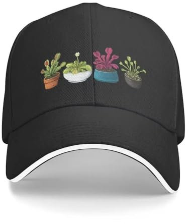 Venus Fly Trap House Plant Sticker Pack Baseball Cap New Hat Uv Protection Solar Woman Hats Men