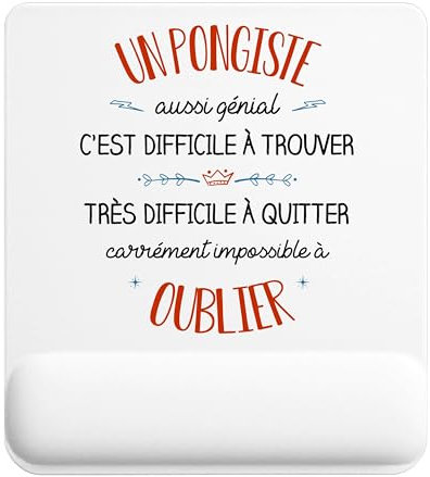 Planetee Tapis de Souris Un Pongiste Aussi génial | Accessoire Bureau Ergonomique - Idéal pour Anniversaire, Collègue, Secret Santa Noël, Fête des Pères et Fête des Mères