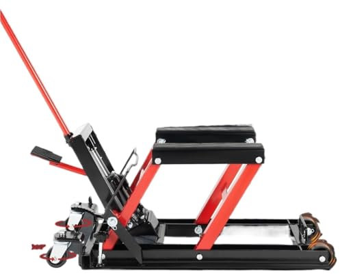TILIEINE cavalletto Moto Cavalletto Posteriore Cric Idraulico per Moto da 680 kg, Piattaforma di Sollevamento per impieghi gravosi con Supporto di Montaggio per Garage e Manutenzione Esterna