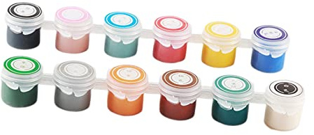 pistro Unterglasur-Farbpigmente 12 Farben, Keramikglasur Pigmente Set für Töpfermalerei, Brenntemperatur 1180-1280°C, für Künstler, Erwachsene, Kinder- Stil B
