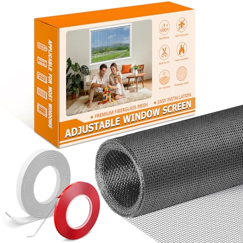 MLEJU Mosquitera para Ventanas 120x130 cm | Fibra de Vidrio Recortable, Cinta Autoadhesiva, Se Retira Sin Rastros, Montaje Sin Taladro, Marco PVC Blanco