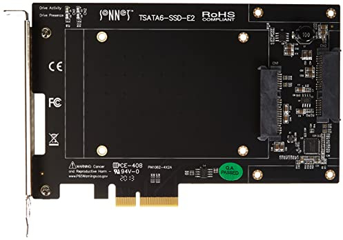 Sonnet Tempo Erweiterungskarte für SATA SSDs 6 GBit/s PCIe 2.0, TSATA6-SSD-E2, Schwarz