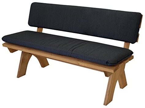 DEGAMO Auflagenset Arizona 2-teilig für Bank 3-sitzer 150cm, anthrazit - Uni