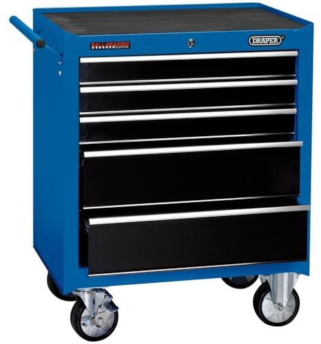 Draper 14978 Roller Tool Cabinet, 5 Drawer Blue
