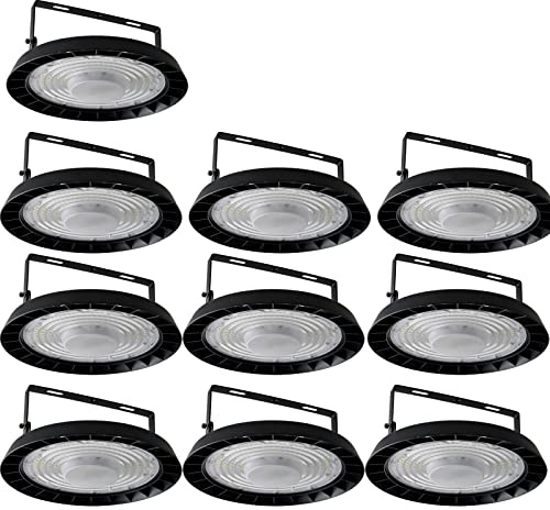 Blivrig 10X300W UFO Faretto LED, 30000LM Lampada da Officina,IP65 LED Industriale Faretto,Interni Industriale LED Luce Bianca 6000K Faretto per Industriale Officine Fabbrica [Classe Energetica A]