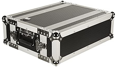 Music Store 19 DD Pro Case 3HE Short, 19 Rack, Robust, Stabil, Wasserabweisend, Butterfly-Schlösser, Eingebaute Rackschienen, Maximale Einbautiefe 250mm