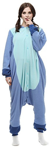 ZKomoL Pyjamas Onesies Cosplay Adulte Unisexe Animaux Halloween Costume Robe Loungewear (Blue Stit, L)