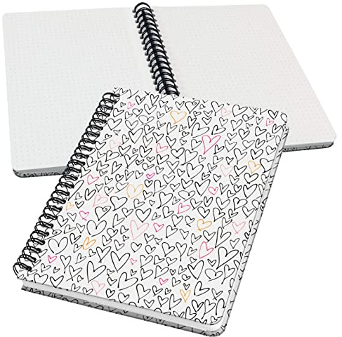 Sigel Spiralblock Jolie A5 dotted Bullet Journal Schwarz Orange 120 Seiten | JN620, Vegan, nachhaltiges Papier