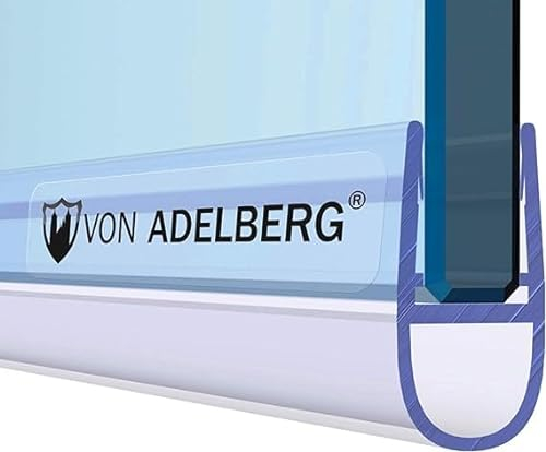 Duschdichtung Wasserabweiser Gerade PVC Ersatzdichtung für Dusche Typ: VA007 - Länge: 200 cm - Glasstärke: Für Glas:10 mm