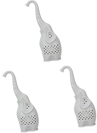 PRETYZOOM 3st Teesieb Diffusor Filter Tee-ei Teeblattsieb Teeblatt-ei Teeaufsatz Elefanten Teeblatt Sieb Gerät Tier